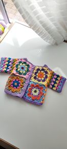 Handmade granny square baby cardigan