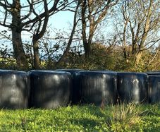 Round bale silage