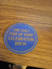 old  harp larger beer  token