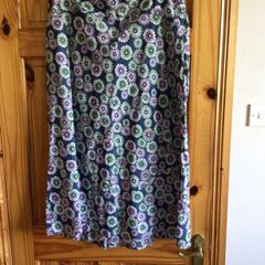 Seasalt Cornwall Ladies Midi A Line Blue Floral Skirt Size 16 including postage