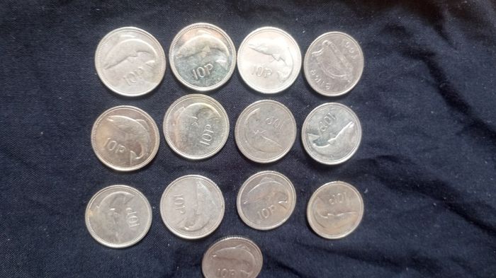 Job Lot of Irish Pre-Euro Coins (10p, 20p, 3d Rabbits)