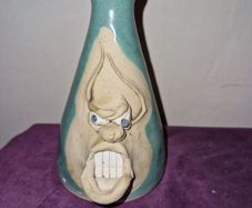 Irish Stoneware face vase
