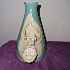 Irish Stoneware face vase