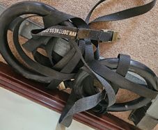 D8 Fitness Heavy-Duty Plastic Gym Rings (Adjustable Straps)