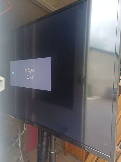Large Philips TV on Mobile Stand  Ideal for Office Presentation