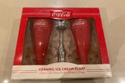 Coca Cola Ceramic Ice Cream Float Set