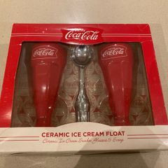 Coca Cola Ceramic Ice Cream Float Set