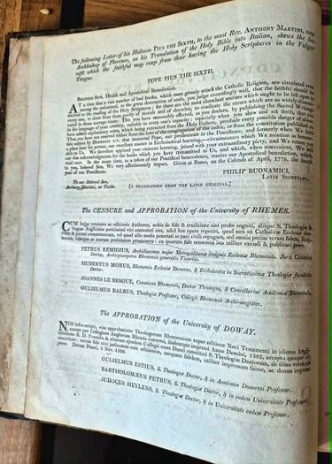 James A. M Namara. Controversial Rhemish Bible. Ireland, Cork City, 1818. The New Testament, Translated From The Latin Uulgate, First Published At The English College, At Rheims, A. D. 1582