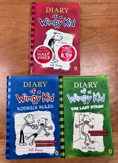 Diary Of A Wimpy Kid, Books 1,2&3 by Jeff Kinney