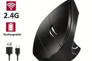 2.4G Wireless Office Mouse, Vertical Ergonomic Mouse, ABS 400Mah Rechargeable Type-C
