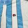 1980s Cycling Jersey Size 3 Blue White Striped - Vintage Cycling Top Image 2