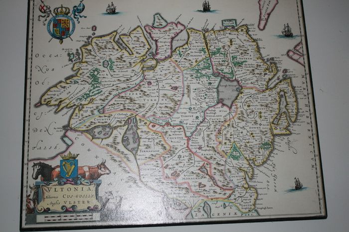 Vintage VLTONIA  VLSTER map  (51cm x 42cm)