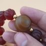 Vintage Melon Shape Carnelian Agate With Monglian Natural Eye Agate Bracelet Image 5