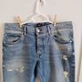 River Island distressed denim cotton jeans 34 inch waist elasticated and 29 inch leg see last two photos for exact measurements FREE STANDARD POSTAGE INCLUDED Image 3