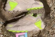 Premium Reebok Aztrek Cream Tan Suede Neon Green