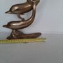 Lovely vintage brass dolphins couple Image 6