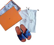 Hermes 'Izmir' Sandals with box and shoebags, Unisex
