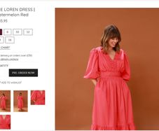 SERAPHINA The Floral Smock Dress with pockets Sz M (Fit 12-14UK) - Rrp 155 (New)