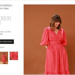 SERAPHINA The Floral Smock Dress with pockets Sz M (Fit 12-14UK) - Rrp 155 (New)
