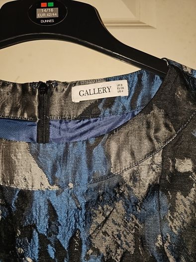 Gallery Navy and Silver Dress