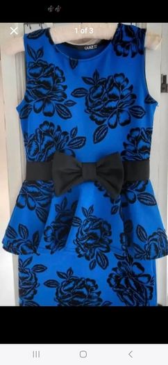 Blue and Black Quiz Dress Size 14