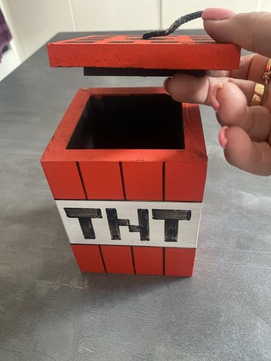 Wooden Minecraft TNT box