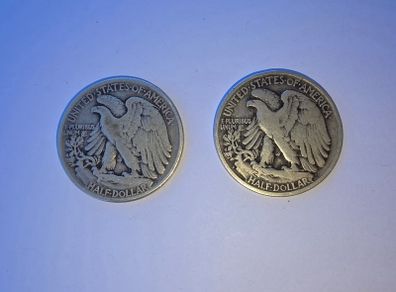 Silver Half Dollar coins 1941