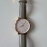 Rosefield rose gold watch with grey strap Image 5