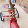 vintage tricycle red flower Chinese made Image 2