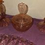 Art Deco Pink Glass Vanity Set Image 7