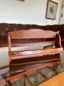 Vintage Mid Century Modern Wooden Spice Rack Shelf