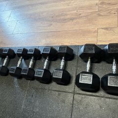 Rubber Hex Dumbbell Set!!!