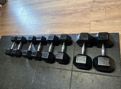 Rubber Hex Dumbbell Set!!!