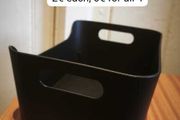 Set of 4 plastic storage organisers - 2 black and 2 green