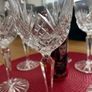 Set of six Skellig crystal small wine glasses Image 4
