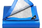 Tarpaulin Waterproof Heavy Duty 3m x 3m 115 GSM Blue Tarps Sheet for Furniture Ground Multipurpose Covers