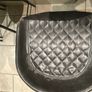 Three  black quilted kitchen bar stools Image 5