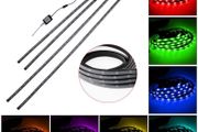 RGB LED Neon Light Strip Under Car Tube Underglow Underbody Glow System Remote