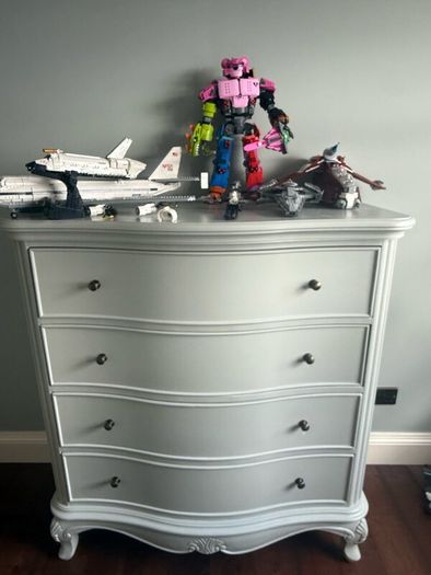 Hand Painted Solid Wood Chest of Drawers