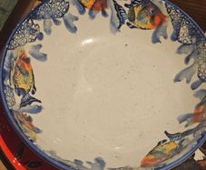 Large Serving Bowl and Plate