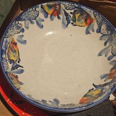 Large Serving Bowl and Plate