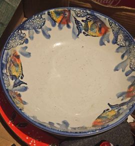 Large Serving Bowl and Plate