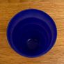 Pair of blue frosted glass tumblers Image 3