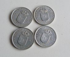 Belgian Congo 1 franc coins