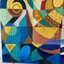 Rare N. S. Tayag Signed Painting on Canvas - Philippine Modernist / Cubist Style Image 4