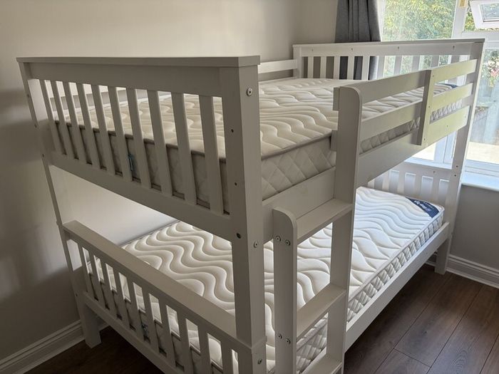 2 Small double beds or bunk bed + Mattresses
