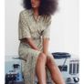 ZARA  floral  Print Midi Shirt summer Dress, S Image 3