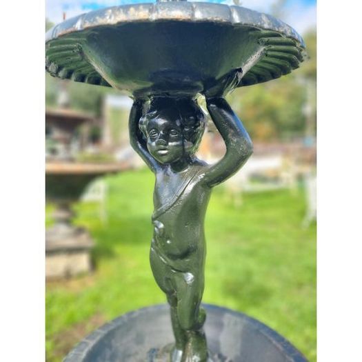 Two Tier Cherub Fountain Cast Iron CH R 091