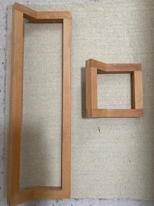 Olive wood Towel rail and toilet roll holder