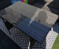 wicker outdoor table
